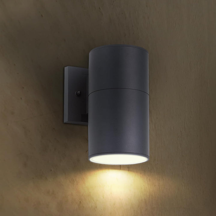 SCSH03 120V Line Voltage LED Aluminum Cylinder Up Down Light Mono Directional Sconce Lighting Medium Base Sockets