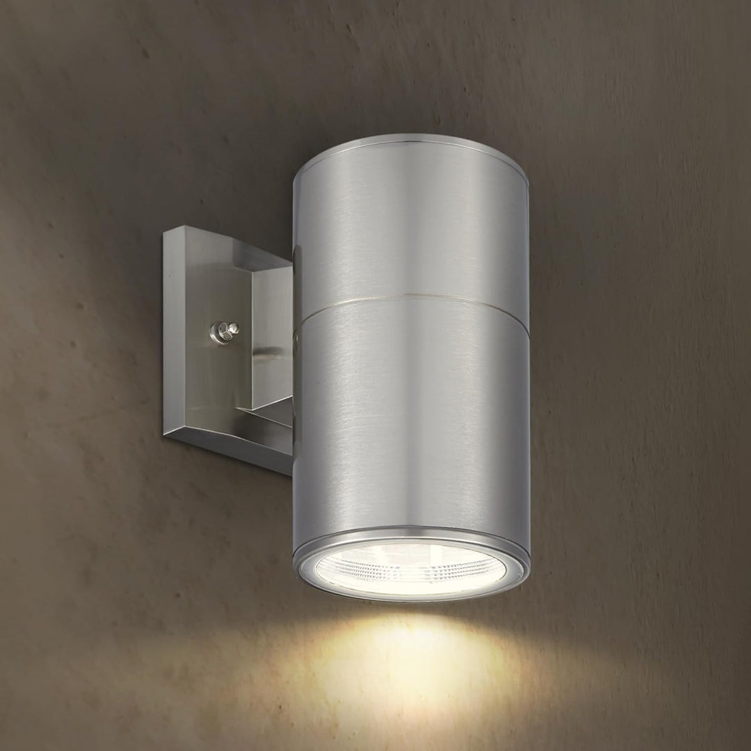 SCSH03 120V Line Voltage LED Aluminum Cylinder Up Down Light Mono Directional Sconce Lighting Medium Base Sockets