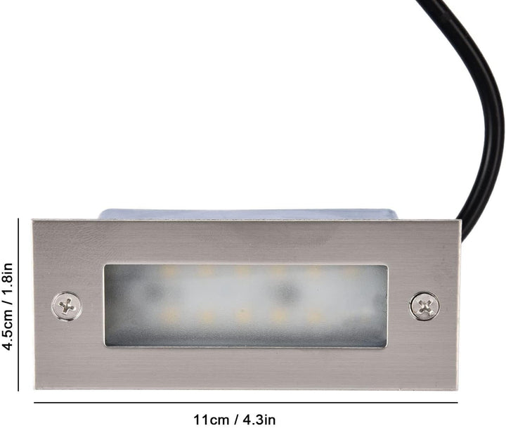STS02 Luz de paso de acero inoxidable | Luz de paisaje de bajo voltaje LED integrada de 3W