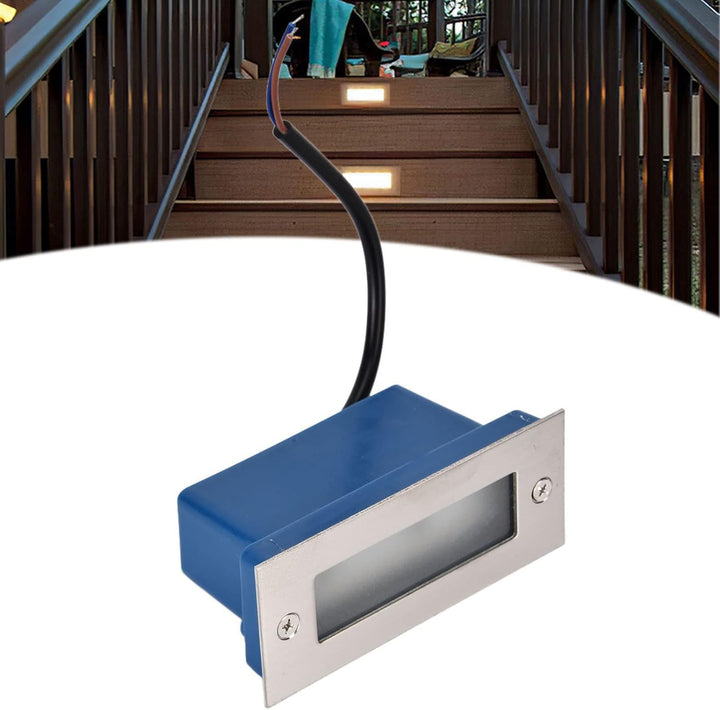 STS02 Luz de paso de acero inoxidable | Luz de paisaje de bajo voltaje LED integrada de 3W