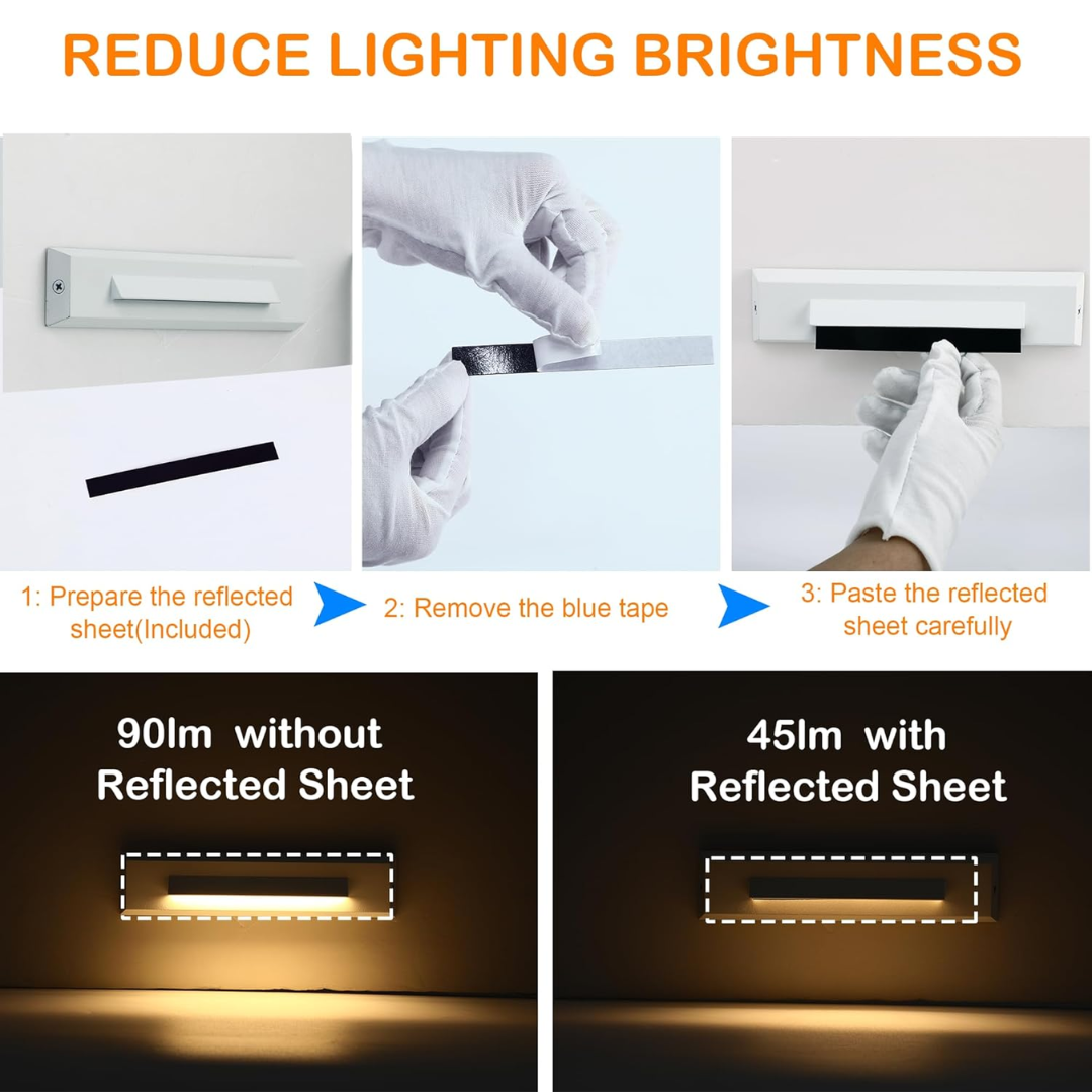 STLA07 6 Pack Low Voltage 3CCT 2700K/4000K/6000K LED Step Lights Outdoor Package, 2.5W Accent Lighting Fixtures