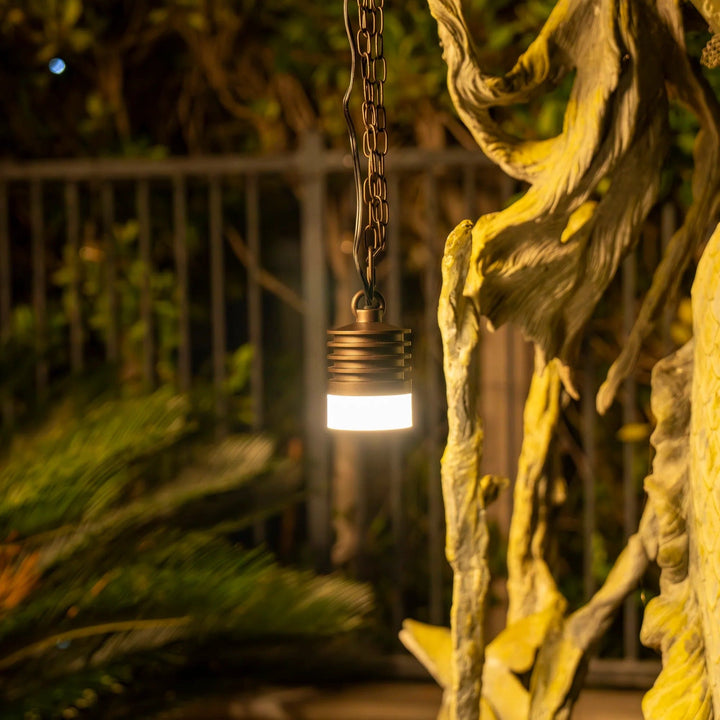 HLSL02 Calvo Low Voltage Oil-Rubbed Bronze Cylinder Pendant 4.5W 2700K Integrated LED Aluminum Light Hanging Patio Light