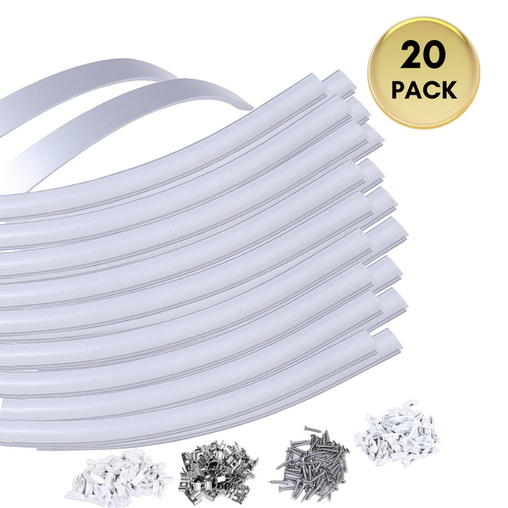 AC12 U-Shaped Rectangular Flexible Black and Silver Finish Aluminum Channel with Frosted Plastic Cover 3.3FT/1M For Max 12mm Width LED Strip Lights Pack of 6/10/20