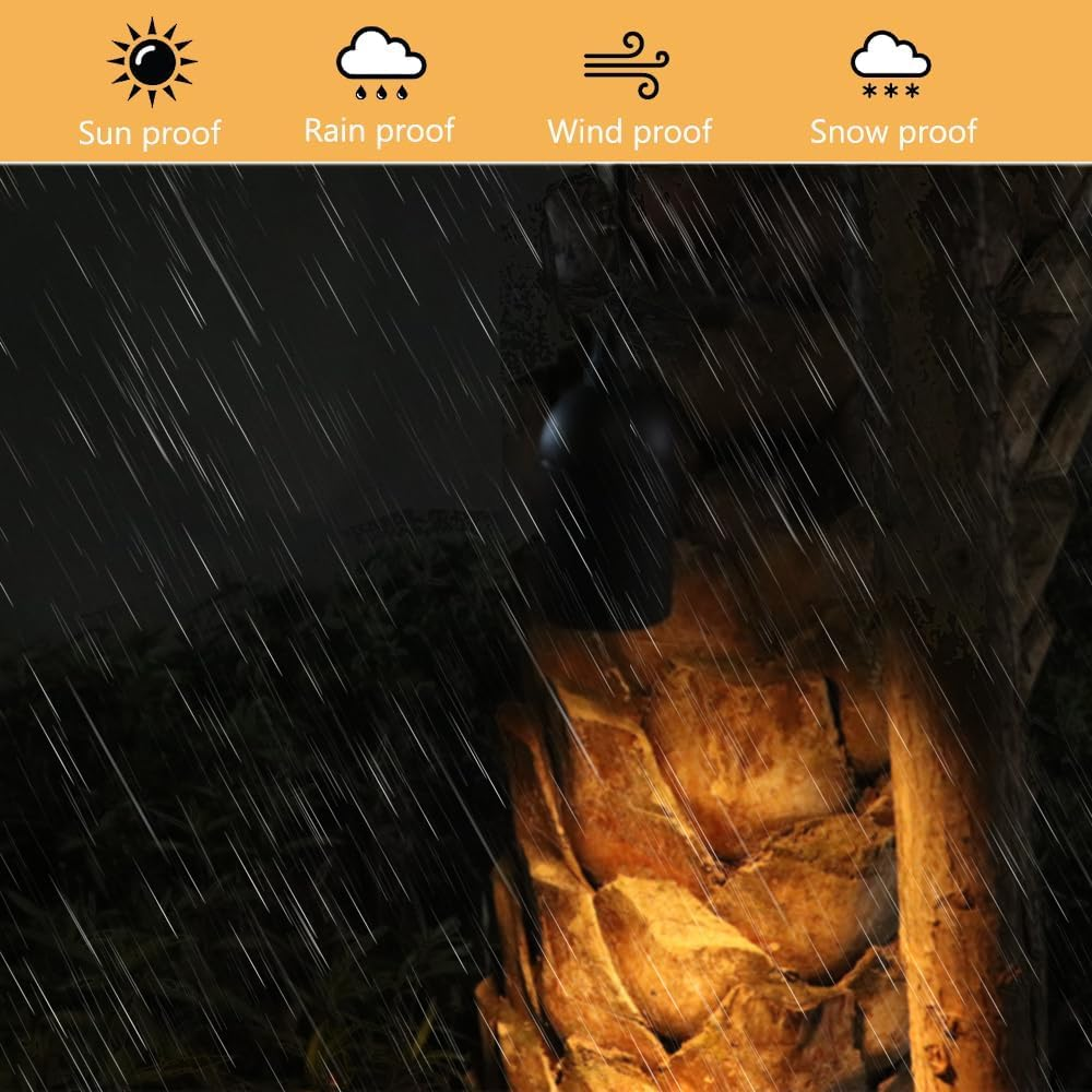 HLA06 2-Pack Low Voltage Black Rounded Pendant with MR16 3W 300LM 3000K Warm White LED Aluminum Light Hanging Patio Light Package