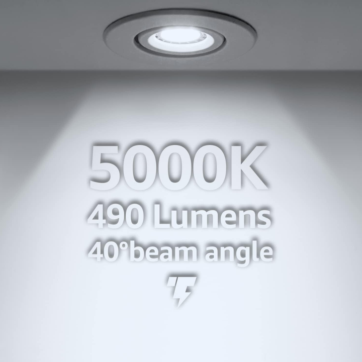 6-Pack MR16 7W 12V Low Voltage LED Bulbs 490LM Dimmable Energy Saving Waterproof Light CE & RoHS Certified