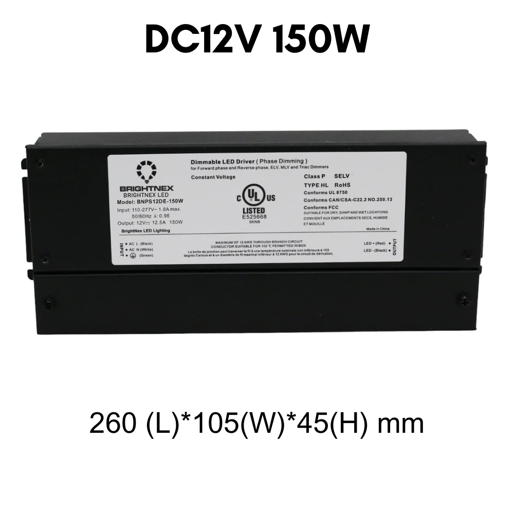 TSDC01 12V/24V DC Low Voltage Dimmable Transformers UL Listed LED Driver Outdoor Rated