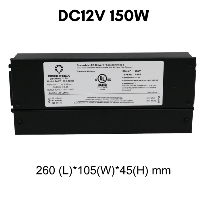 TSDC01 12V/24V DC Low Voltage Dimmable Transformers UL Listed LED Driver Outdoor Rated