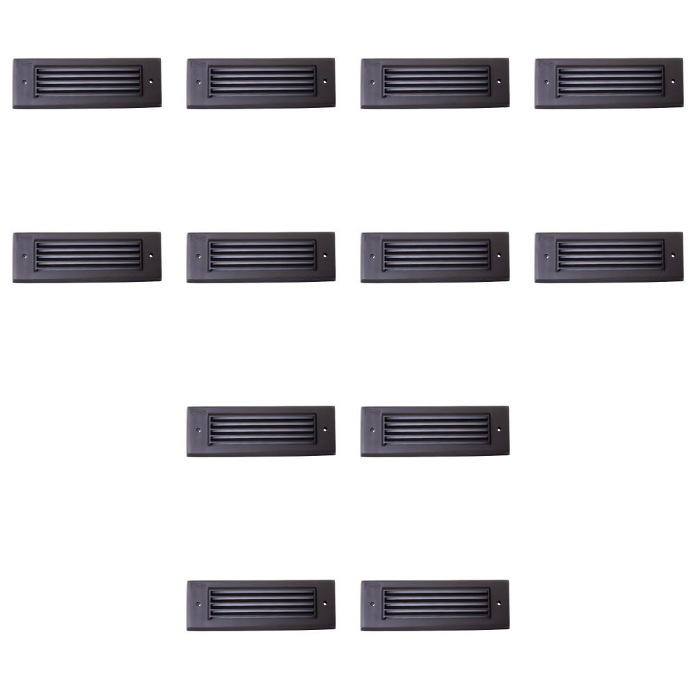 Outdoor Landscape Lighting LED 12V Low Voltage STBCC17 4x/8x/12x Package Cast Brass 1W-4W 3CCT Adjustable LED Outdoor Step Light 12V Low Voltage Lighting Dark Brass 12 Pack