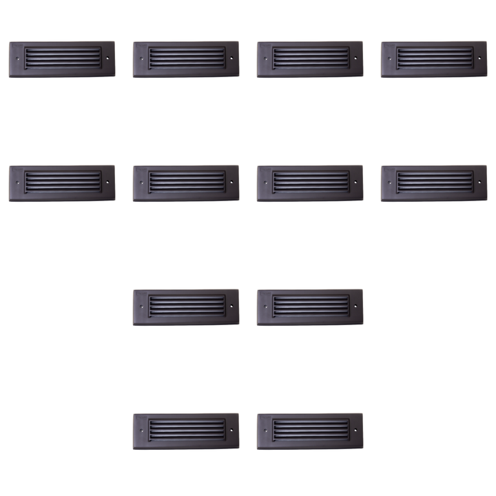 Outdoor Landscape Lighting LED 12V Low Voltage STBCC17 4x/8x/12x Package Cast Brass 1W-4W 3CCT Adjustable LED Outdoor Step Light 12V Low Voltage Lighting Dark Brass 12 Pack