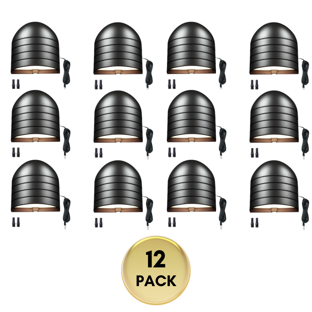 DLA08 5W 250LM Low Voltage 12V-24V 5CCT 2700K/3000K/3500K/4000K/5000K Integrated LED Outdoor Fence Deck Down Light Package, Step Patio Landscape Lights