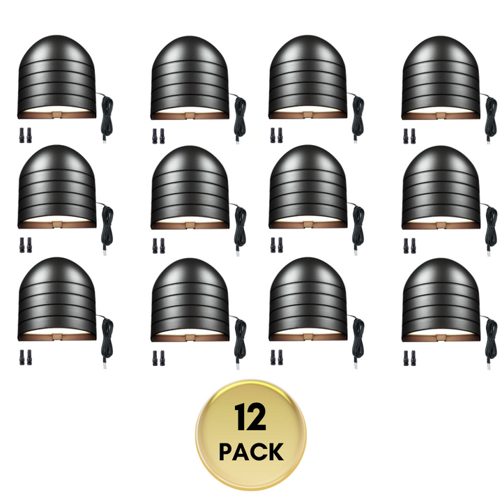 DLA08 5W 250LM Low Voltage 12V-24V 5CCT 2700K/3000K/3500K/4000K/5000K Integrated LED Outdoor Fence Deck Down Light Package, Step Patio Landscape Lights