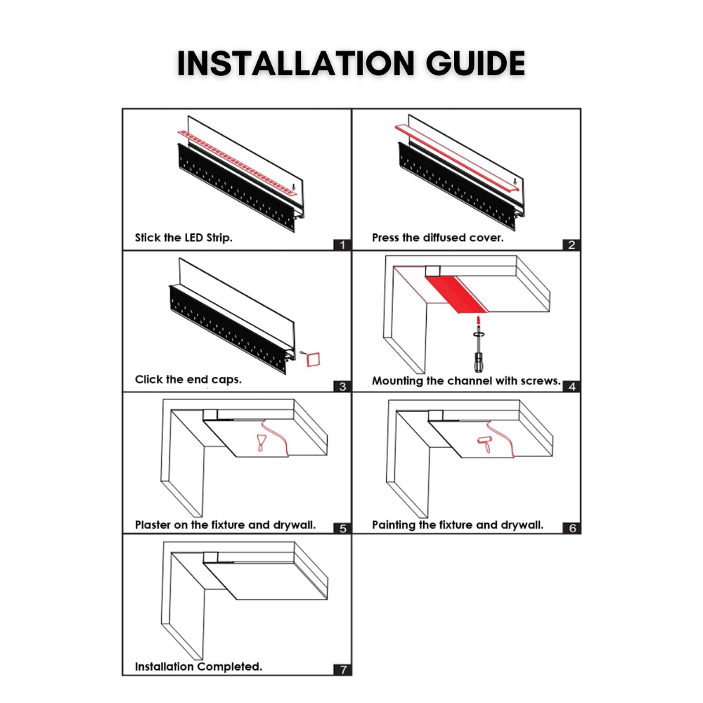 AC19 Trimless Recessed Baseboard Drywall Plaster Mud-In Z-Type Aluminu