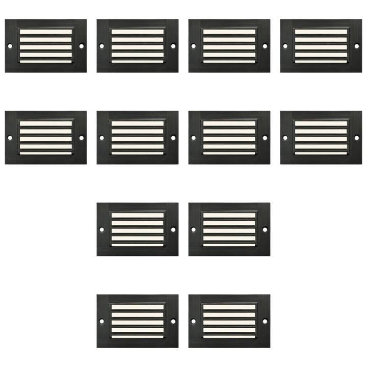STB07 4x/8x/12x Package 2W LED Surface Mounted Horizontal Outdoor & Indoor Brass Step Light 12V Low Voltage