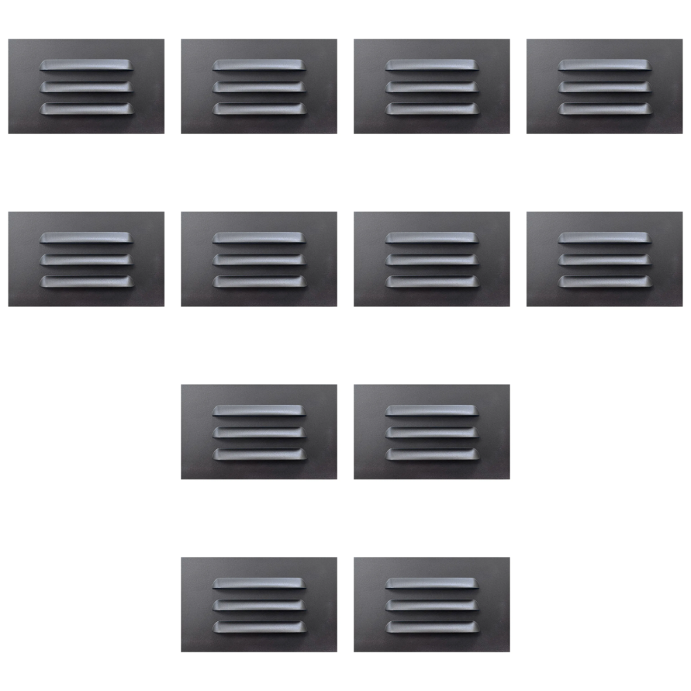 STA11 4x/8x/12x Package 3.5W 12V Low Voltage 3000K Warm White Integrated Rectangular Waterproof Horizontal LED Aluminum Step Light Wall Lighting Fixture