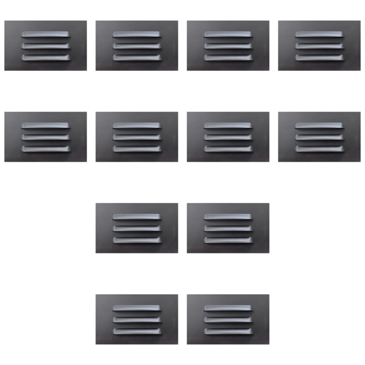 STA11 4x/8x/12x Package 3.5W 12V Low Voltage 3000K Warm White Integrated Rectangular Waterproof Horizontal LED Aluminum Step Light Wall Lighting Fixture