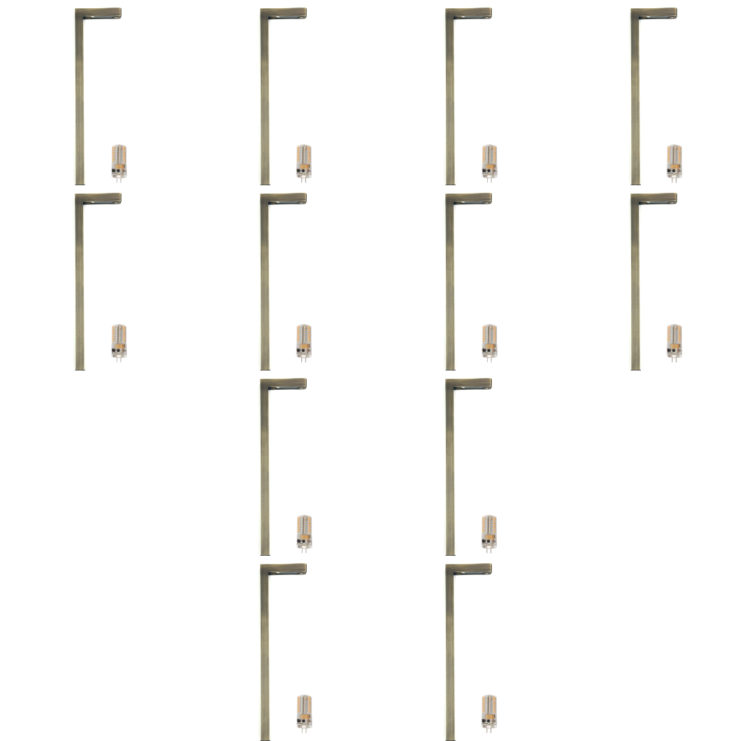 BPLP03 Aspen Brass Path Light 4x/8x/12x G4 2W Dimmable 2700K Package Low Voltage Outdoor Lighting
