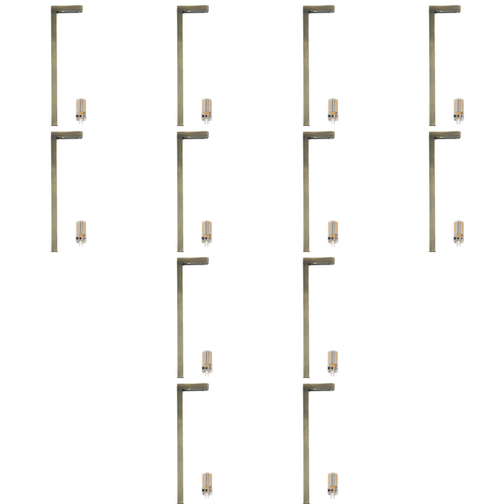 BPLP03 Aspen Brass Path Light 4x/8x/12x G4 2W Dimmable 2700K Package Low Voltage Outdoor Lighting