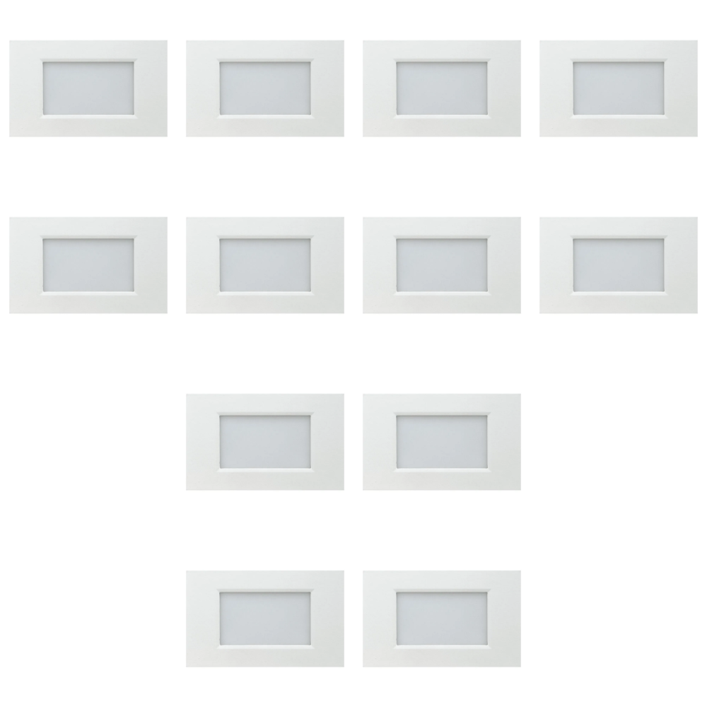 STA10 4x/8x/12x Package 3.5W 12V Low Voltage 3CCT Rectangular Waterproof Horizontal LED Aluminum Stair Step Light Fixture