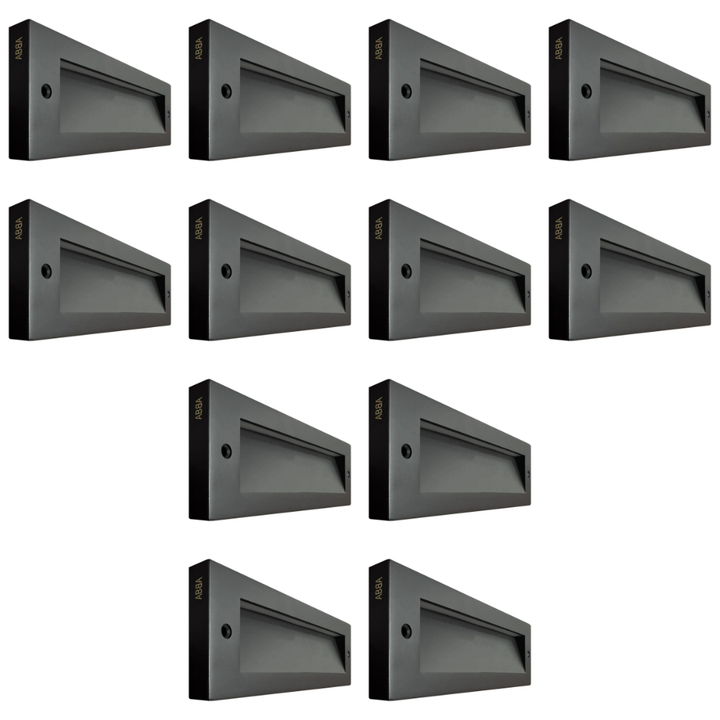 Outdoor Landscape Lighting LED 12V Low Voltage STBCC18 4x/8x/12x Package 3CCT 3W LED Cast Brass Outdoor Horizontal Modern Step Light 12V Low Voltage Lighting Dark Brass 12 Pack