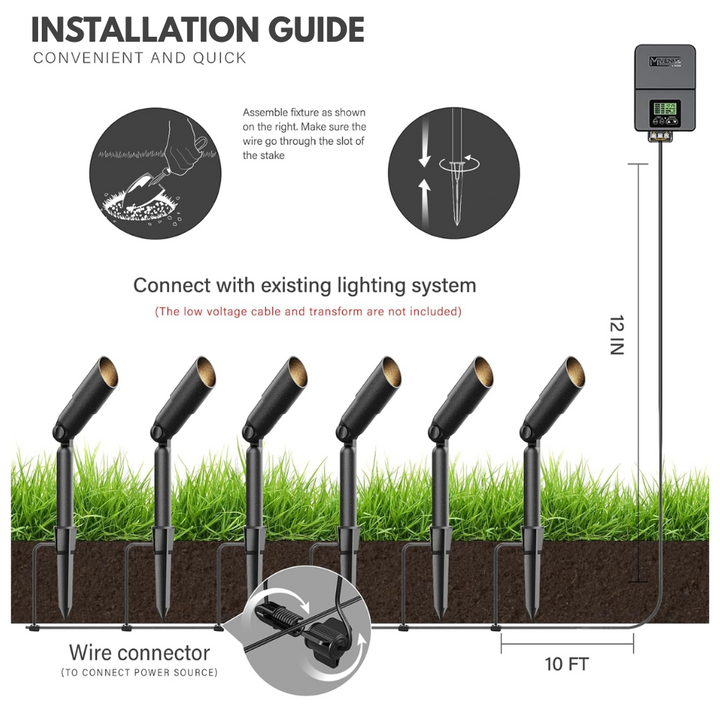 SPAA02 Tall Aluminum Adjustable Shroud Spotlight LED MR11 3W 3000K 12V Low Voltage Outdoor Lighting Package of 4
