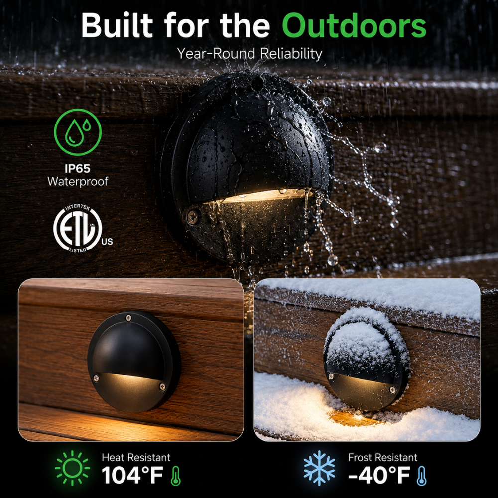 Outdoor Landscape Lighting LED 12V Low Voltage STRA01 3W Bluetooth Smart G4 RGBCW LED 2700K-6000K 12V Low Voltage LED Outdoor Step Deck Lights Package, Step Horizontal Patio Landscape Lights with Remote Control