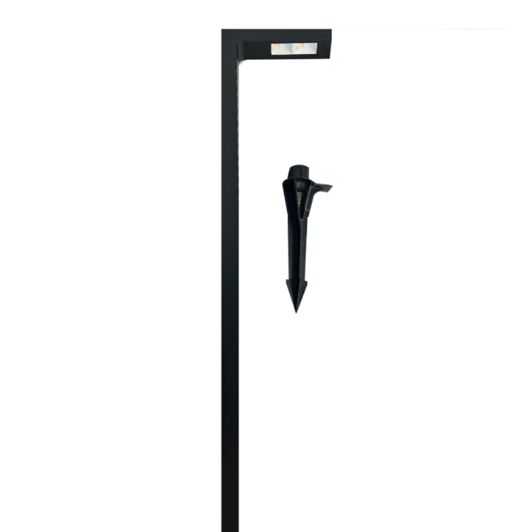 CDPA74 7W 3000K Heavy Duty Black L-Shape Cast Aluminum 12V Low Voltage LED Outdoor Landscape Path Light