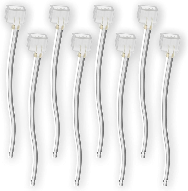 SLN 8 Pack Solderless Strip to Wire Connectors Package for Single Color LED 12V DC Strip Light Neon