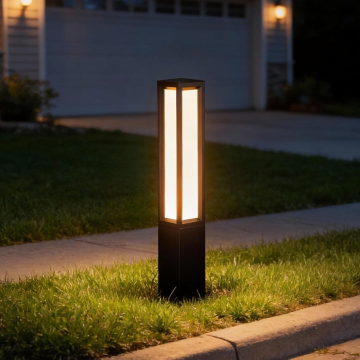 CPLA12 DC12V Low Voltage Integrated LED 3000K Outdoor Aluminum Bollard Path Light Bolted Mount Base IP65 Waterproof