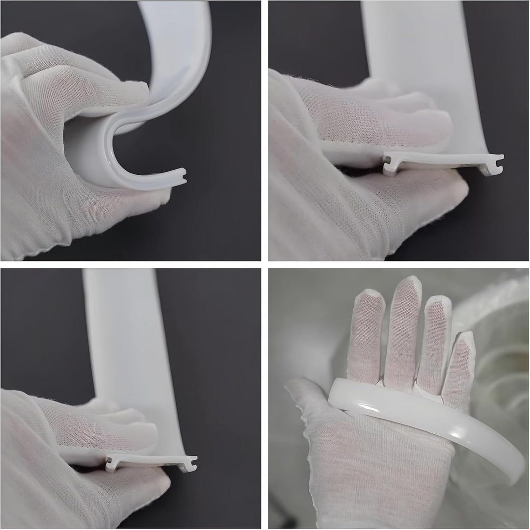 SC02 Milky White Silicone LED Channel Diffuser Recessed Flexible Tube Cover 16.4ft/5M Roll
