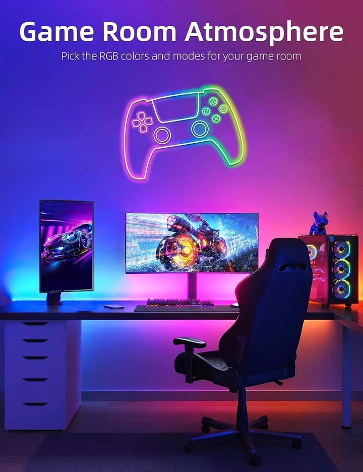 SLNR05 Dotless COB Smart Bluetooth RGB Neon LED Strip Light 8mmx12mm DC24V 2.2W/ft IP65 Outdoor Rated Dimmable Low Voltage Silicone Strip Light with Mounting Clips and Screws