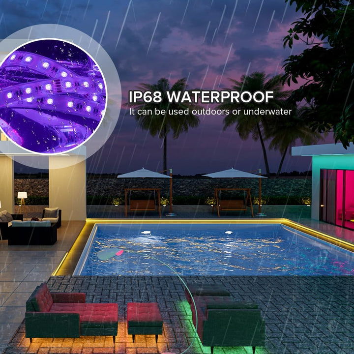 Luz de tira RGBW 5050 3.5W/ft DC24V Bajo voltaje LED Interior IP20 UL SMD Luz de cinta