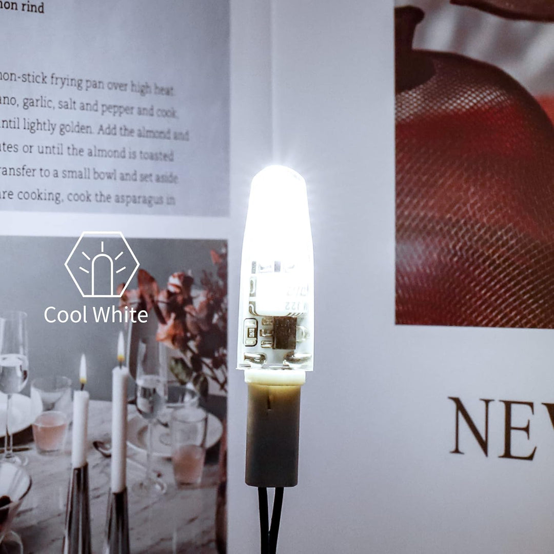 10 Pack G4 1.2W/1.3W Bi Pin 3000K/6000K LED Capsule 120V Line Voltage Bulb Energy Efficient Light