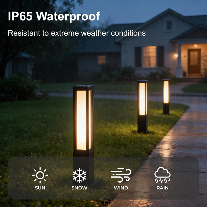 CPLA12 DC12V Low Voltage Integrated LED 3000K Outdoor Aluminum Bollard Path Light Bolted Mount Base IP65 Waterproof