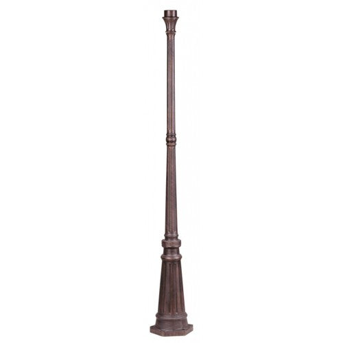 Outdoor Cast Aluminum Post -  Outdoor Lamp Post 74" x 9.5" Cast Aluminum, Imperial Bronze Finish - 7709-58