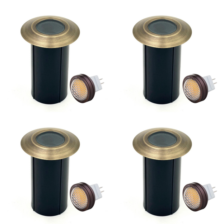 UNBP07 Mortirolo Brass / Stainless Steel In-Ground Well Light 4x/8x/12x MR8 2.5W Dimmable 2700K Package Low Voltage Outdoor Lighting