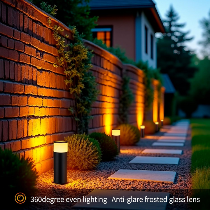 Outdoor Landscape Lighting LED 12V Low Voltage ALP26 4-Pack 11" 5CCT 1800K/2200K/2700K/4000K/5000K 4.5W 320LM Black Aluminum Bollard Path Light Low Voltage Outdoor Lighting IP65