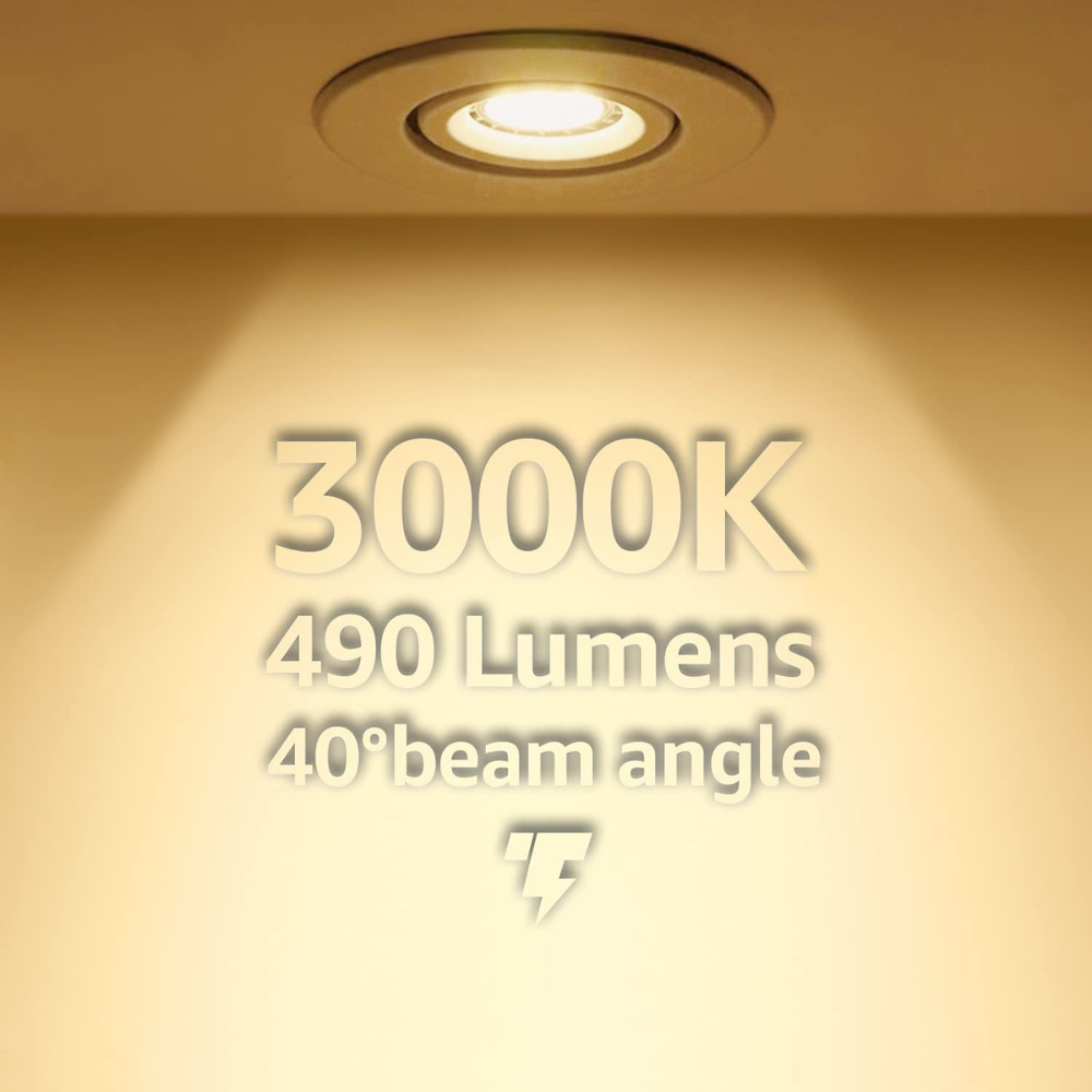 6-Pack MR16 7W 12V Low Voltage LED Bulbs 490LM Dimmable Energy Saving Waterproof Light CE & RoHS Certified