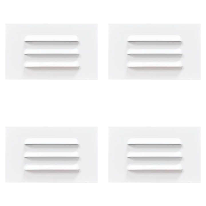 STA11 4x/8x/12x Package 3.5W 12V Low Voltage 3000K Warm White Integrated Rectangular Waterproof Horizontal LED Aluminum Step Light Wall Lighting Fixture