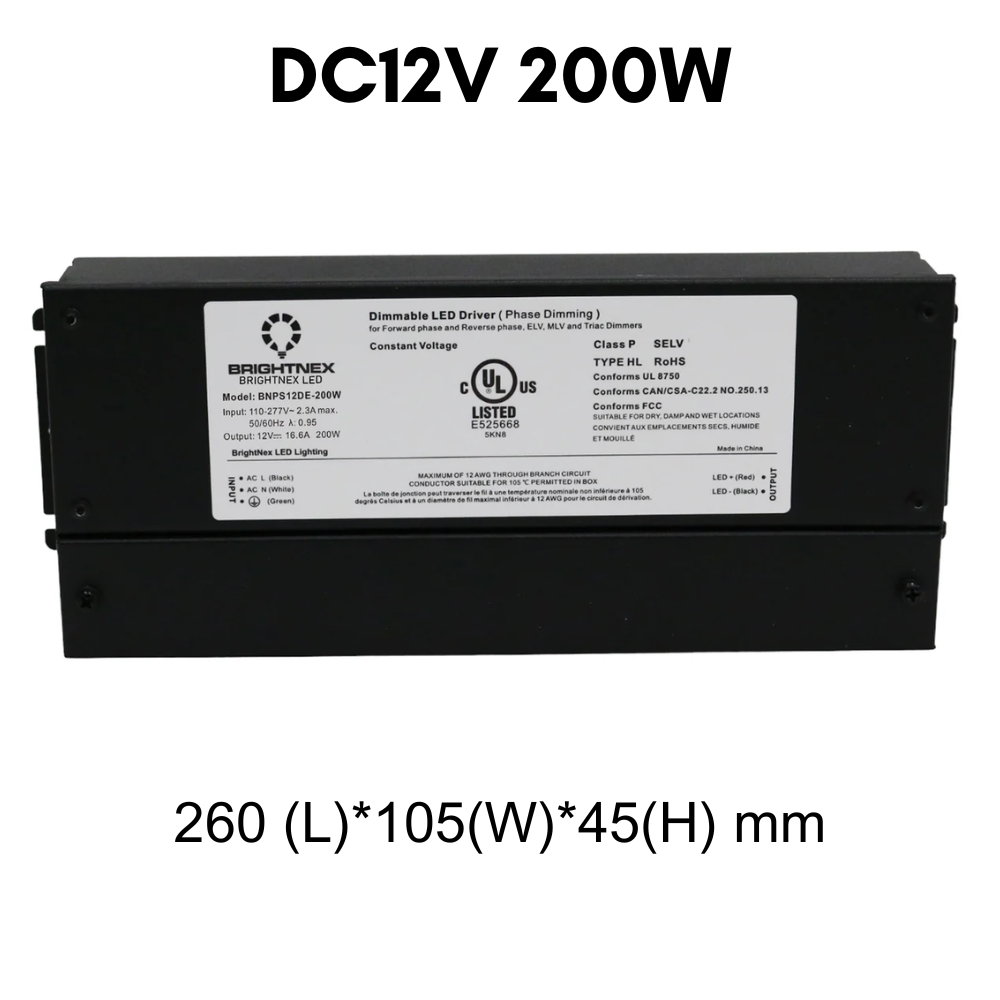 TSDC01 12V/24V DC Low Voltage Dimmable Transformers UL Listed LED Driver Outdoor Rated