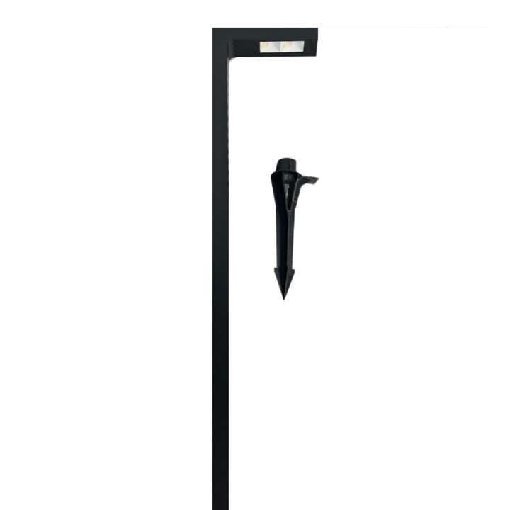CDPA74 4x/8x/12x Package 7W 3000K Heavy Duty Black L-Shape Cast Aluminum 12V Low Voltage LED Outdoor Landscape Path Light