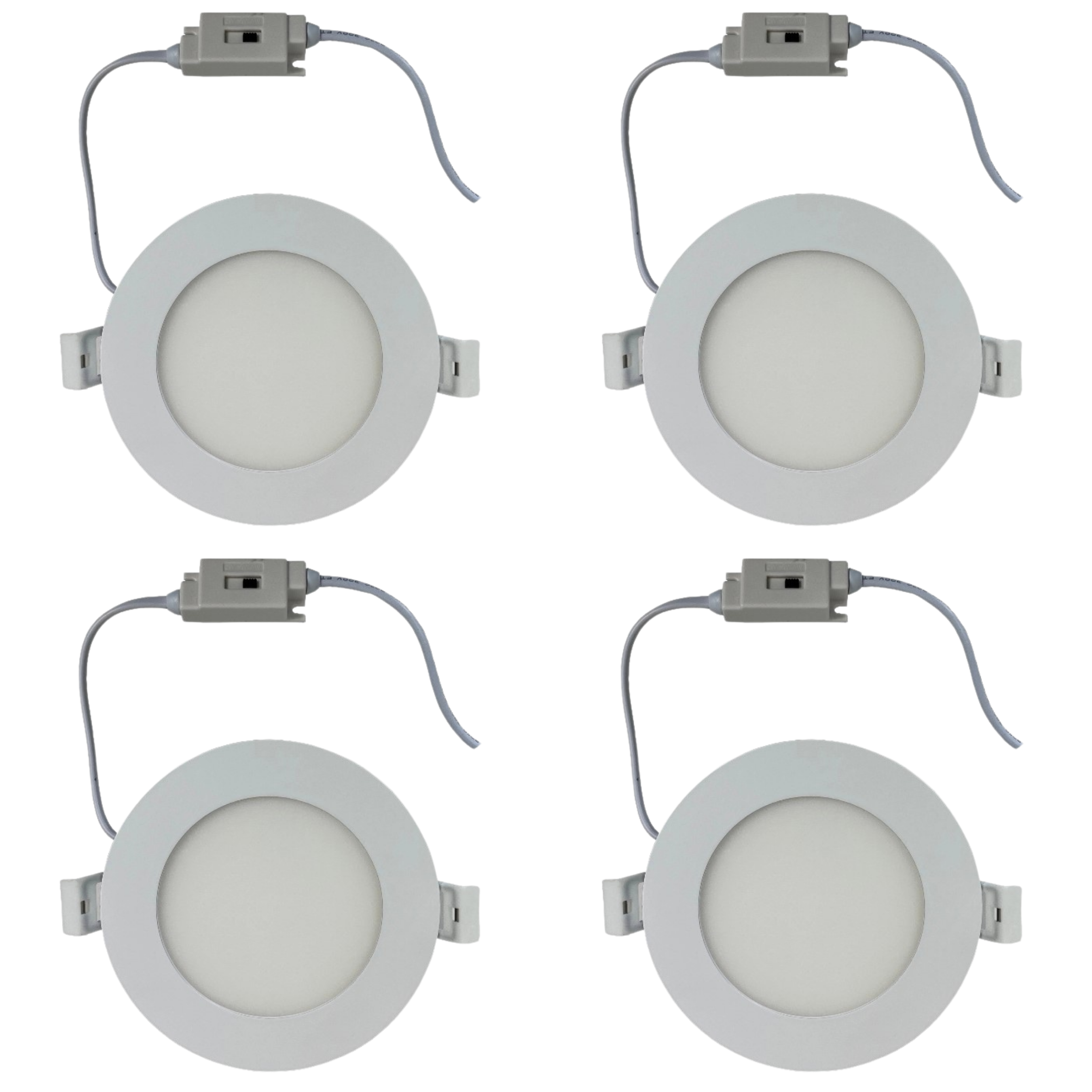 CB04 4x/8x/12x Package 10W 3CCT Dimmable Round Slim 12V AC/DC LED Pane