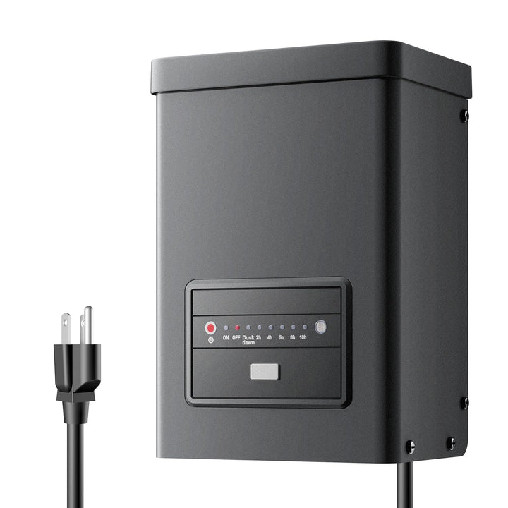 TSPA 60/120/200/300W AC 12V Outputs, Low Voltage Outdoor Plastic Transformer with Photocell and Countdown Timer