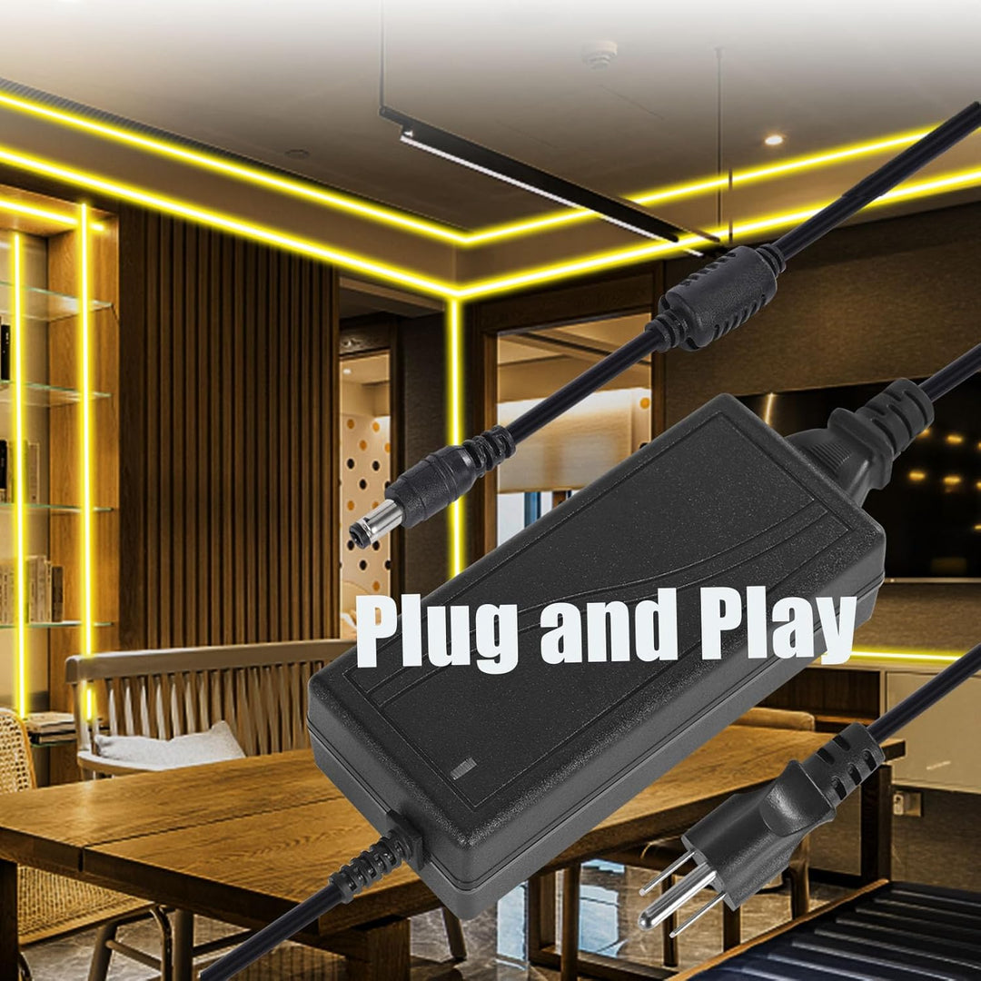 LED Strip Lights 24V 6A 144W Power Supply, LED Strip Adapter, 100-240V AC to 24V DC Transformer with DC Output Jack for Neon Rope Light Compatible with 5.5mmx2.5mm, LED Light