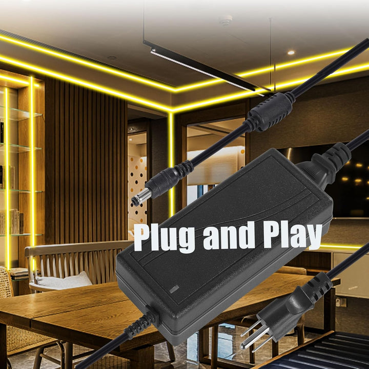 LED Strip Lights 24V 6A 144W Power Supply, LED Strip Adapter, 100-240V AC to 24V DC Transformer with DC Output Jack for Neon Rope Light Compatible with 5.5mmx2.5mm, LED Light