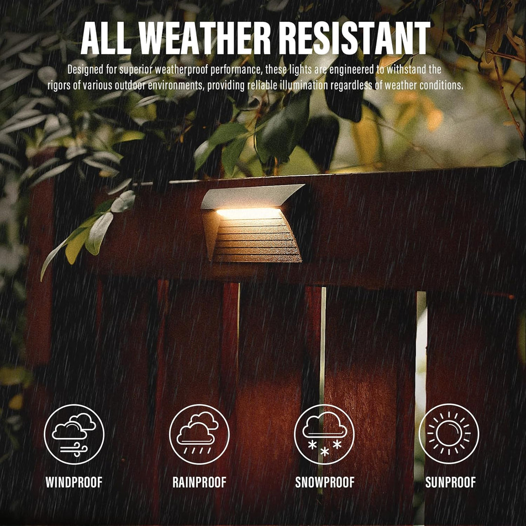 STLA13 Low Voltage 2W 12V LED Landscape Deck Light, Outdoor Retaining Wall Lights, IP65 Waterproof Step Lights, for Stair Lighting and Yard Patio Pathway Walkway (3000K)
