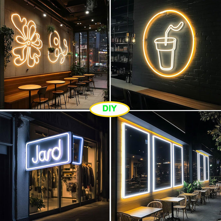 SLN13 Dotless Ultra Thin COB Neon LED Strip Light 1.46W/ft 5x3mm 3000K/4000K DC24V IP65 Outdoor Rated Dimmable Low Voltage Silicone Strip Light with Back Adhesive