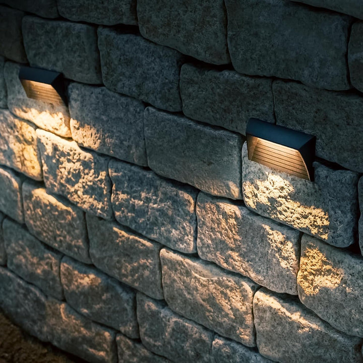 STLA13 Low Voltage 2W 12V LED Landscape Deck Light, Outdoor Retaining Wall Lights, IP65 Waterproof Step Lights, for Stair Lighting and Yard Patio Pathway Walkway (3000K)