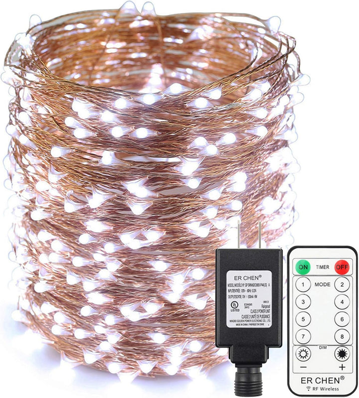Fairy Lights LED 4.5V Low Voltage Dimmable Copper Wire Starry String Lights 2700K or 5000K IP65 Waterproof with Remote Control and Adapter
