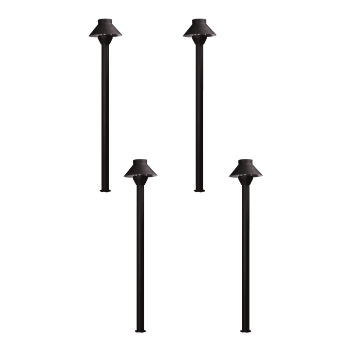 KL303 4x/8x/12x Package 12V AC/DC Aluminum Low Voltage Landscape Lighting Small Hat Mushroom Path Light 5W 3000K Bulb