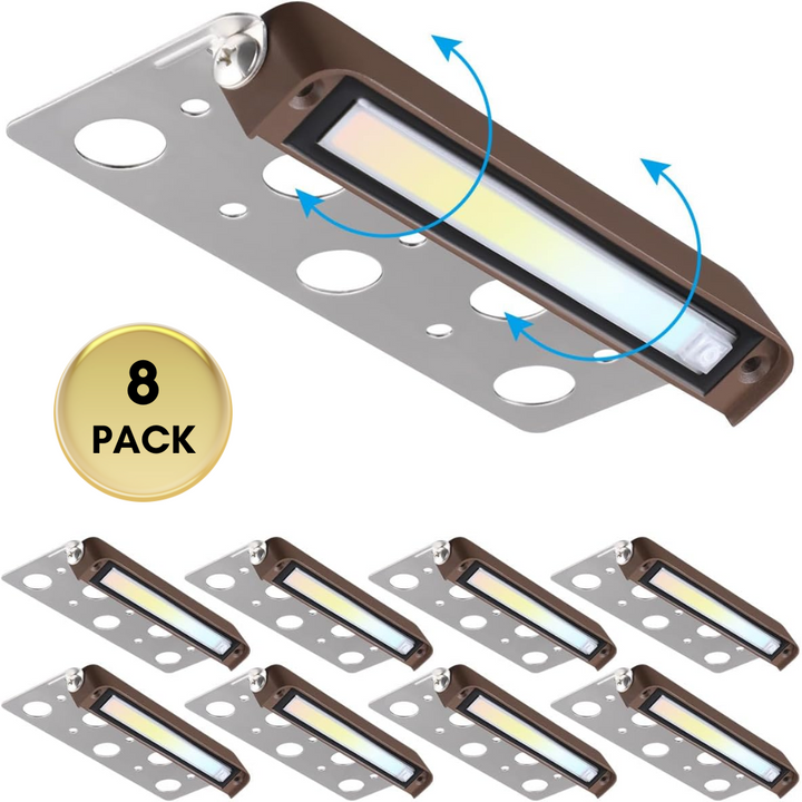 ELA05 8-Pack 7 Inch 4.5W 5CCT LED Retaining Wall Lights, Hardscape Color Changing 12V Low Voltage Landscape Lights Package